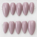 Poppy handcrafted press-on nails in natural & blush pink | Eleanor May Collective